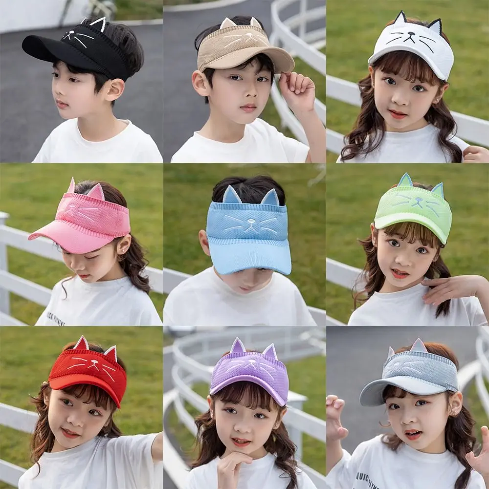 

Летняя детская бейсбольная кепка, прозрачная сетчатая мультяшная Пустая Шляпа, дышащая детская шляпа от солнца с большими полями на все сезоны