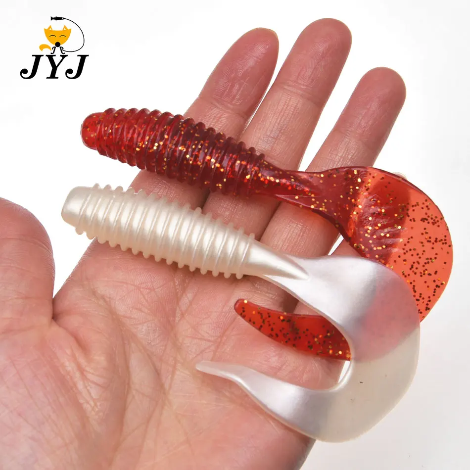 5 Leurres Souples Orka Double Tail T 10cm - Pour Brochet, Sandre, Perche, Bar