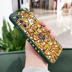 Orange Cats Design Phone Case - Stylish Protective Cover - Samsung A05 (Dark Green)