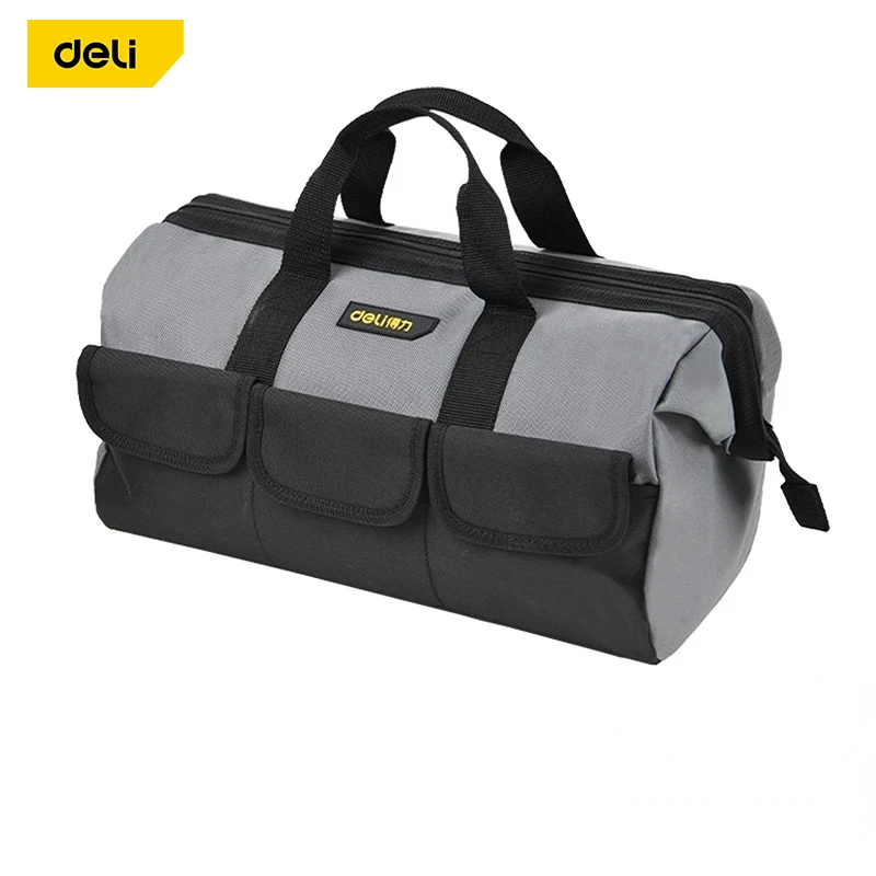 Deli-Oxford pano eletricista Tool Kit, ferramentas multifunções organizadores, saco de punho masculino, 13