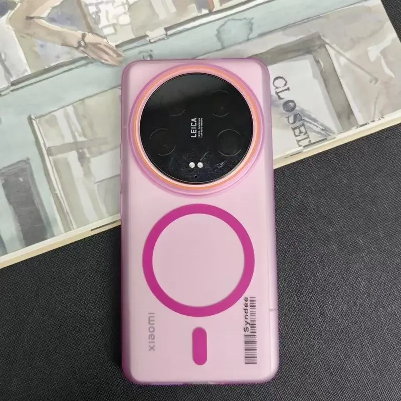 Transparent Magnetic Wireless Charging Protective Case with Hard Back Cover
