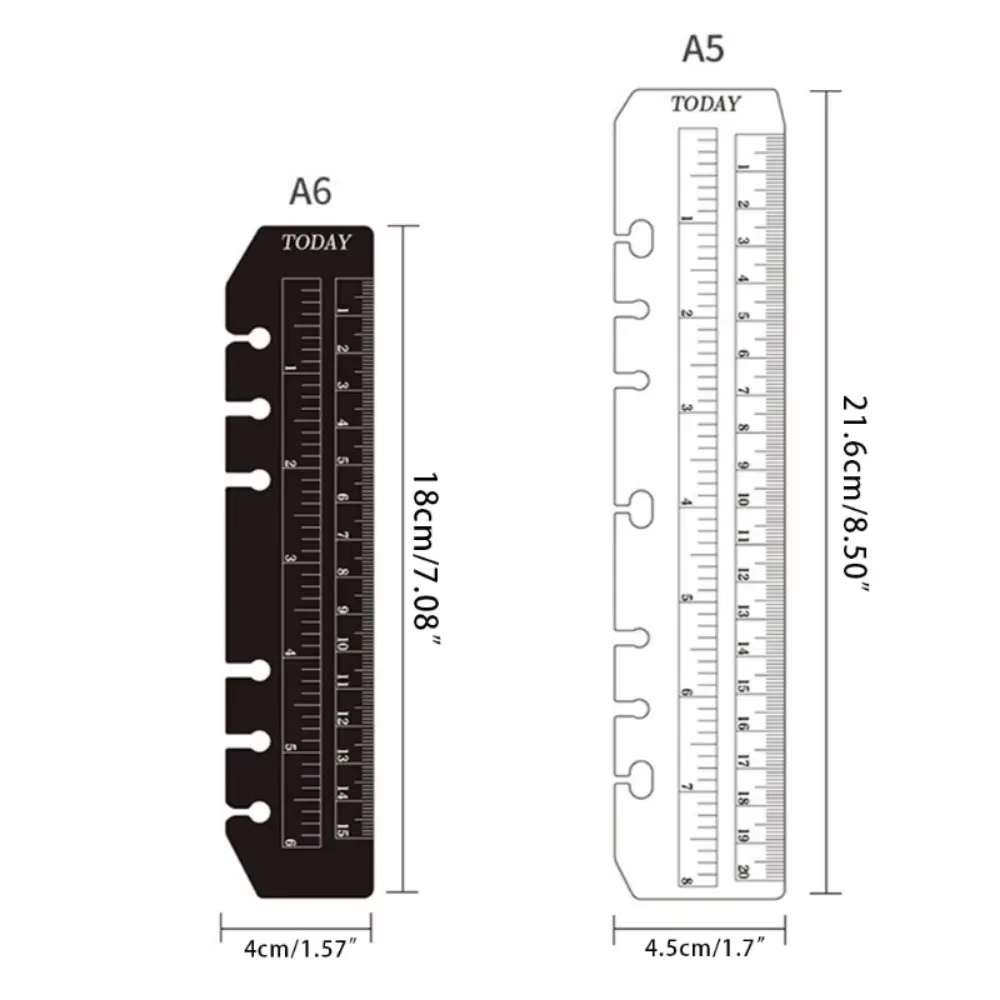 Ruler A5 A6 Page Marker Page Finder Ruler Measuring Rule Binder ...