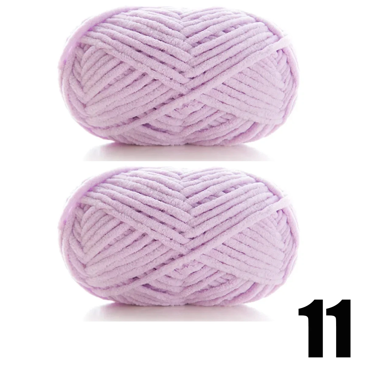 Luxury Soft Chenille Velvet Yarn for Handmade Knitting Projects, 2pcs of 50g Each