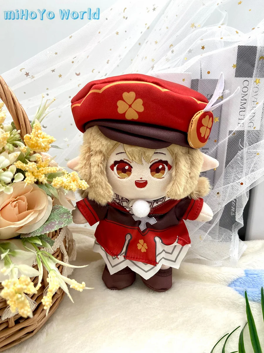 

MiHoYo Game Genshin Impact Klee 20cm Plush Doll And Clothing Soft Body Lovely Anime Klee Changing Dolls Birthday Xmas Gifts