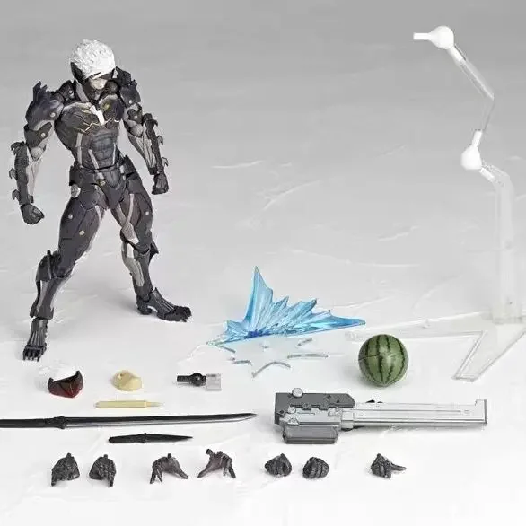 

New Kaiyodo The Ocedo Yamaguchi 140 Ex Metal Gear Action Figure Mgs Raiden Metal Gear Rising Rising Thunder Hand Gift Doll Toy