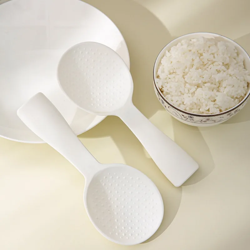 Rice Scoops with Magnetic Holder Multifunctional Plastic Long Handle Spoon Cooker Spatula Kitchen Tableware Accessories 1/2pcs