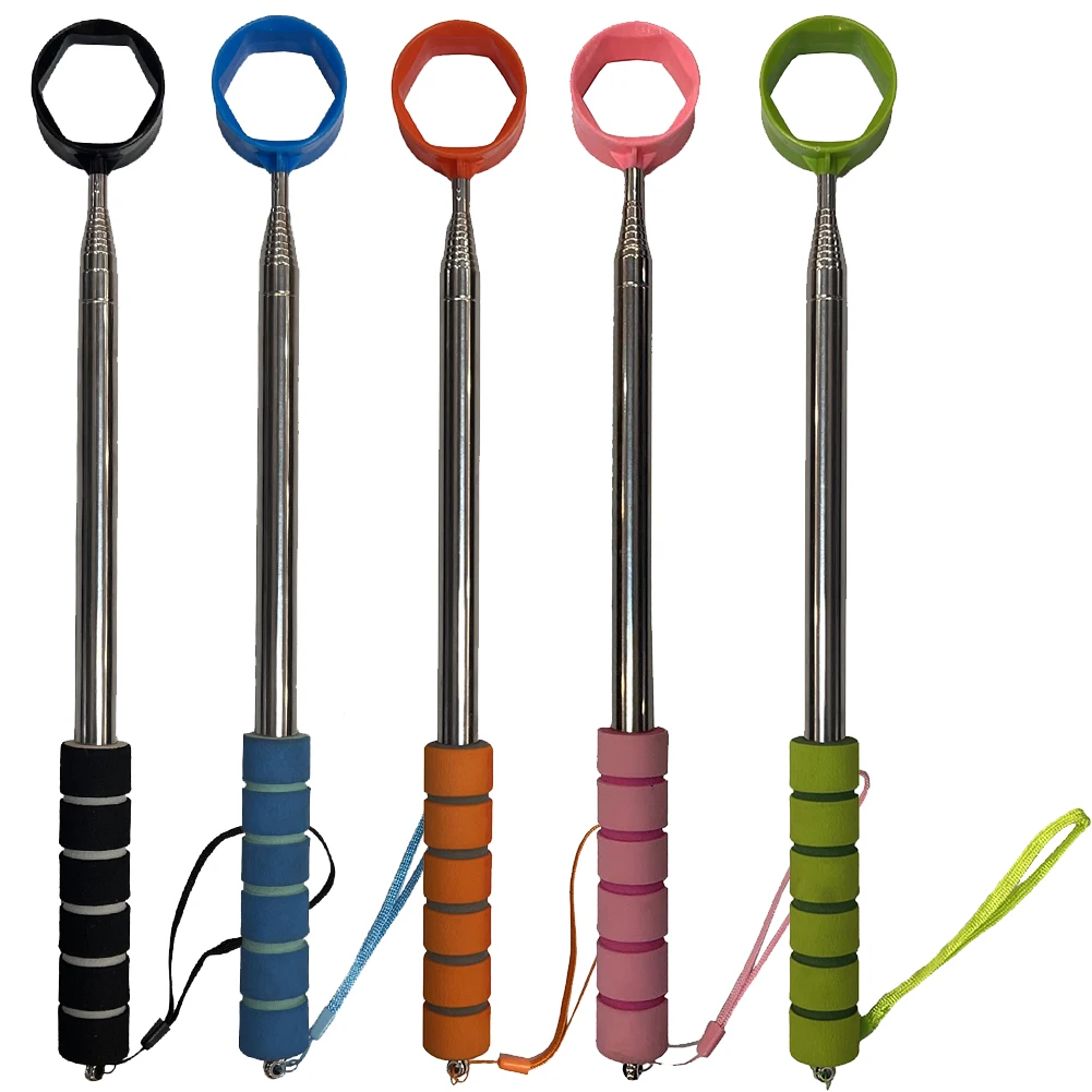 

8.86 FT Golf Ball Pick Up Tools Telescopic Golf Ball Retriever Catcher Golf Training Aids Automatic Locking Scoop Picker Golf