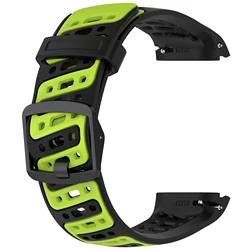 Fashion Silicone Sports Watch Strap - Premium Wristband Bracelet - COROS PACE Pro (Black Green)