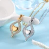 Stainless Steel Cremation Jewelry for Ashes The Eye of My Heart Engravable Keepsake Memorial Jewelry for Urn Necklace Pendant 1