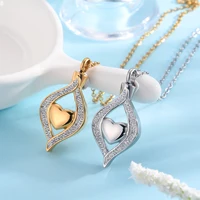 Stainless Steel Cremation Jewelry for Ashes The Eye of My Heart Engravable Keepsake Memorial Jewelry for Urn Necklace Pendant 1