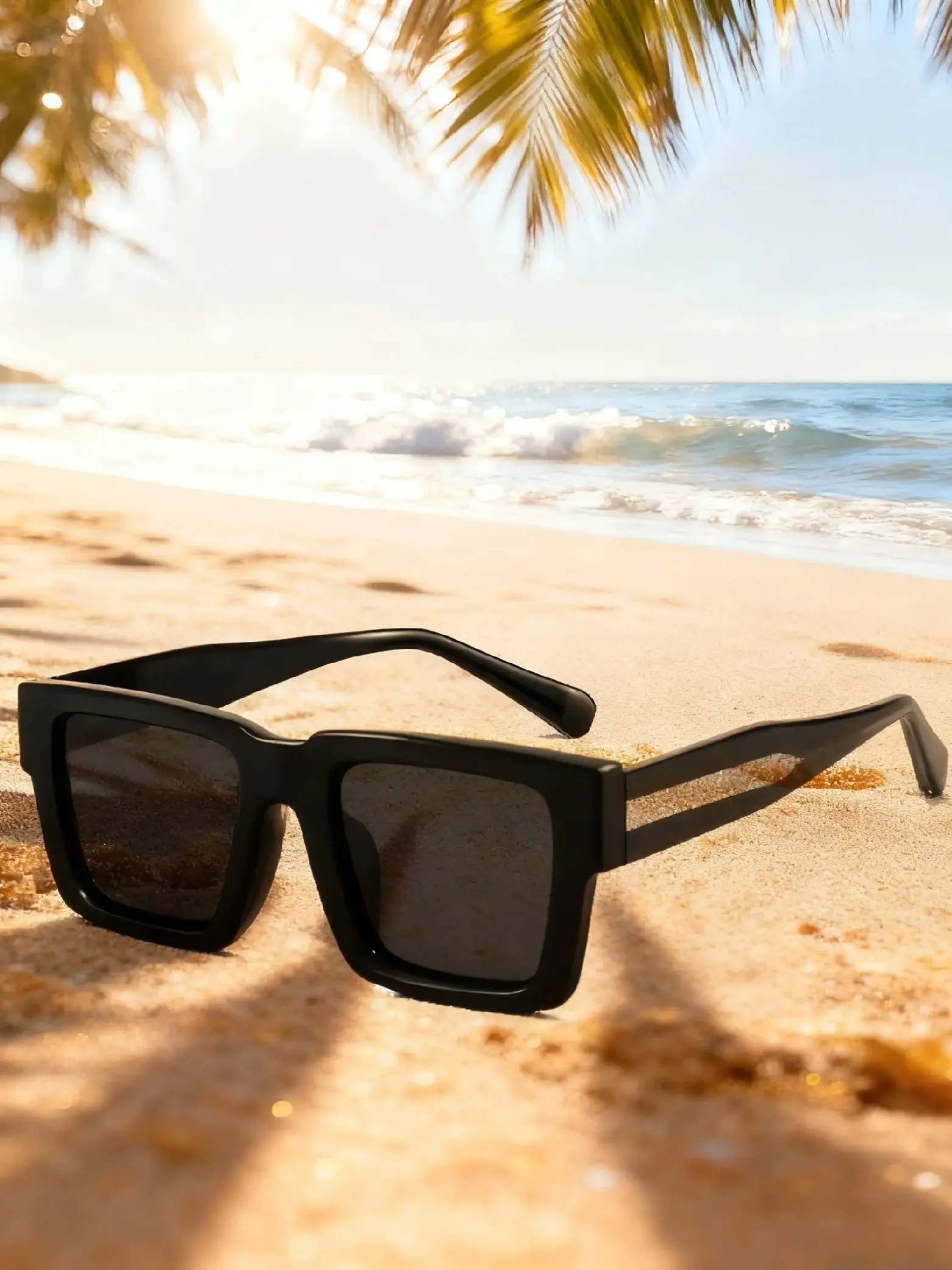 Quadratische Retro-Sonnenbrille für Damen, modische übergroße Rahmen, UV-Schutz, Tempelnadel-Stil, polarisierte Gläser, geeignet für S – Detail 10