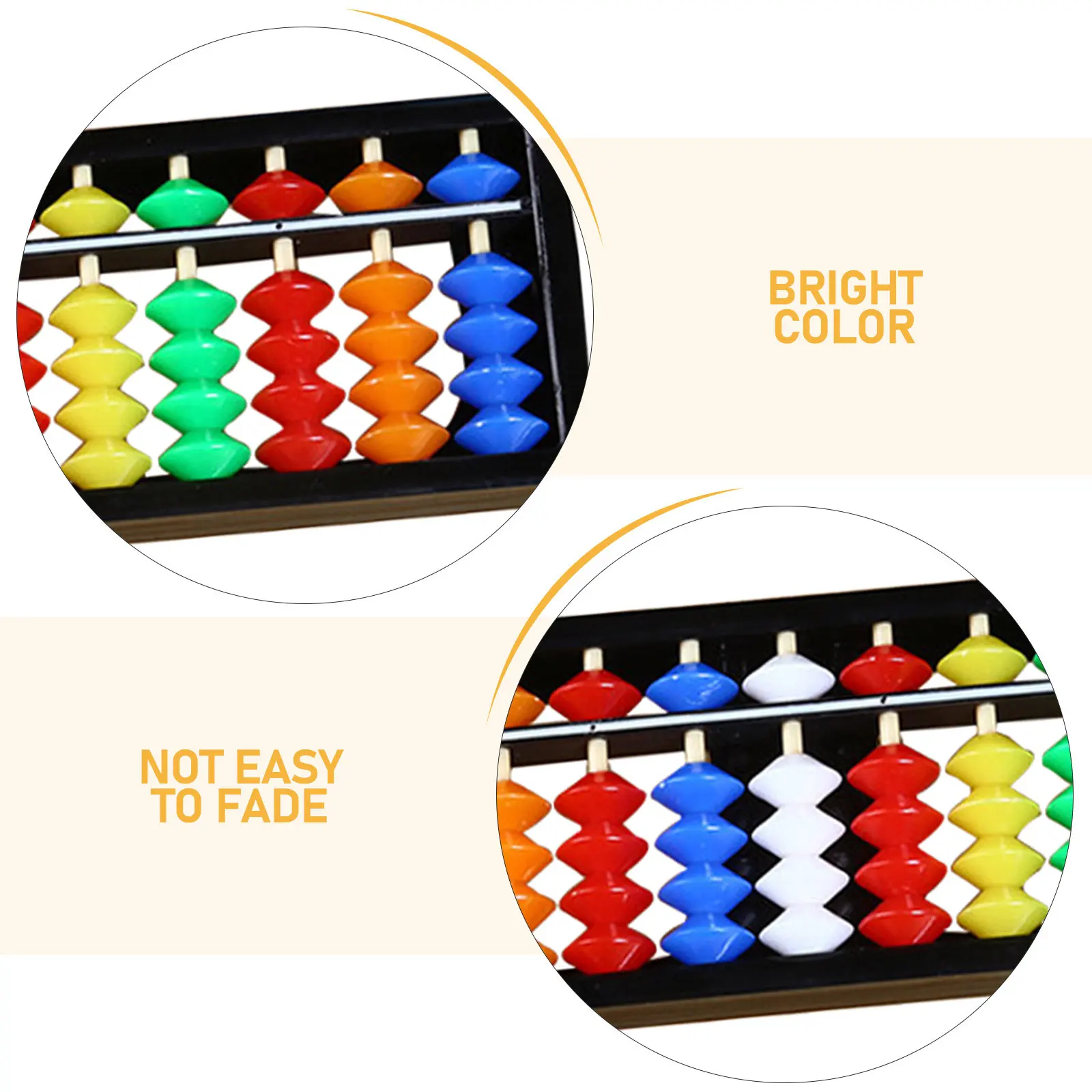 2pcs 어린이 주판 어린이를위한 다채로운 플라스틱 수학 학습 도구 두뇌 개발 구슬 산술 게임 교육 선물