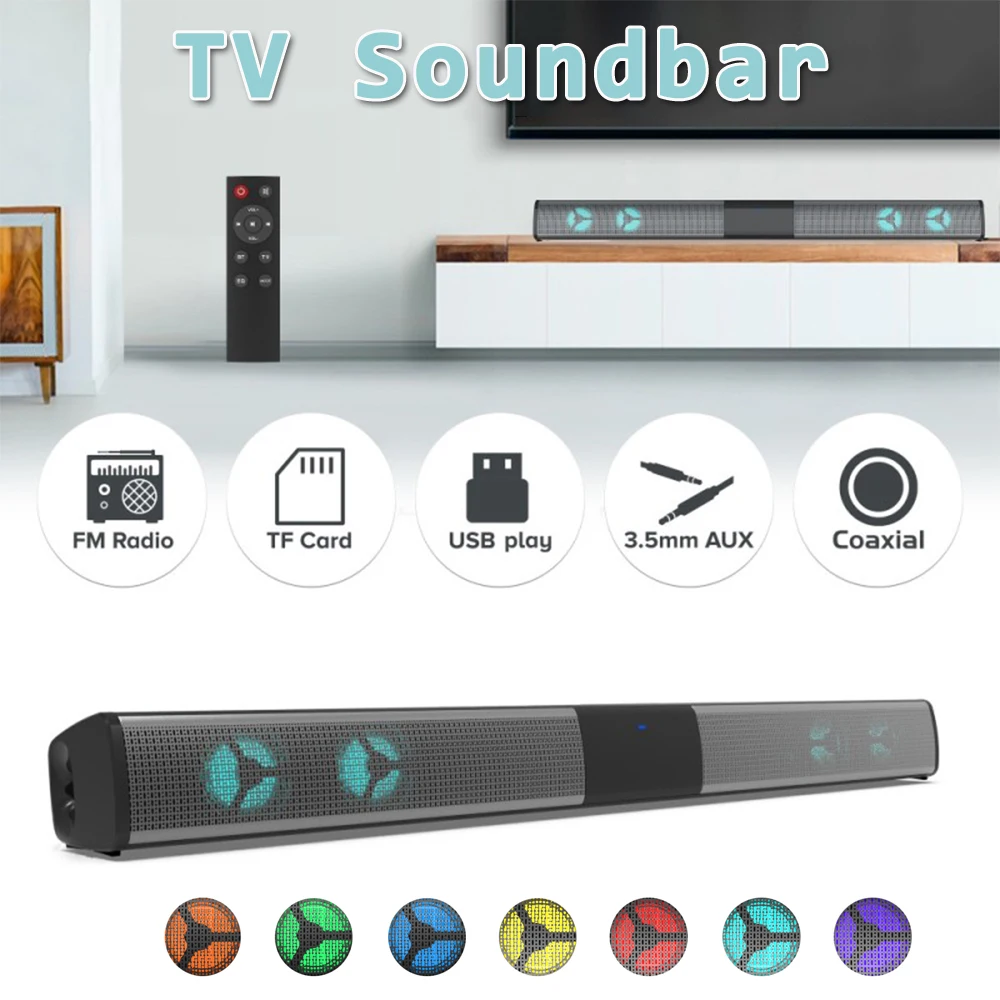 Mini altavoces Bluetooth Separable Barra de sonido con subwoofer  incorporado, sistema de sonido envolvente inalámbrico e inalámbrico para  TV, PC