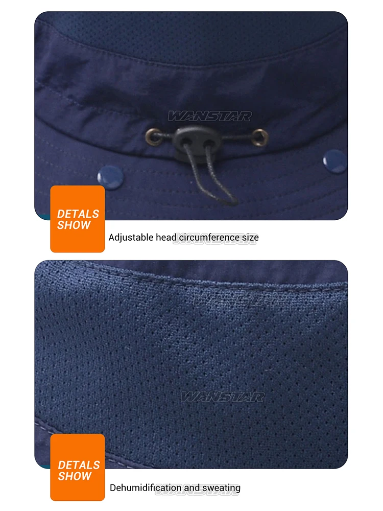 2개 세트 넓은 챙 햇빛 가리개 모자 & 탈부착 가능한 얼굴 가리개 - 자외선 차단, 남녀 공용 대형 야외 스포츠 및 해변 모자, 브라운