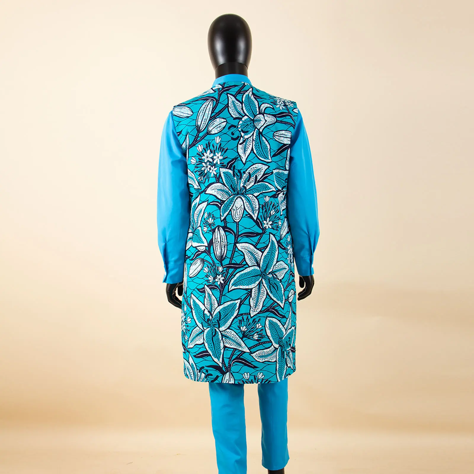 African Traditional Clothing for Men Print Coats Dashiki Shirts and Ankara Pants 3 Piece Set Tribal Outfits Plus Size A2016034
