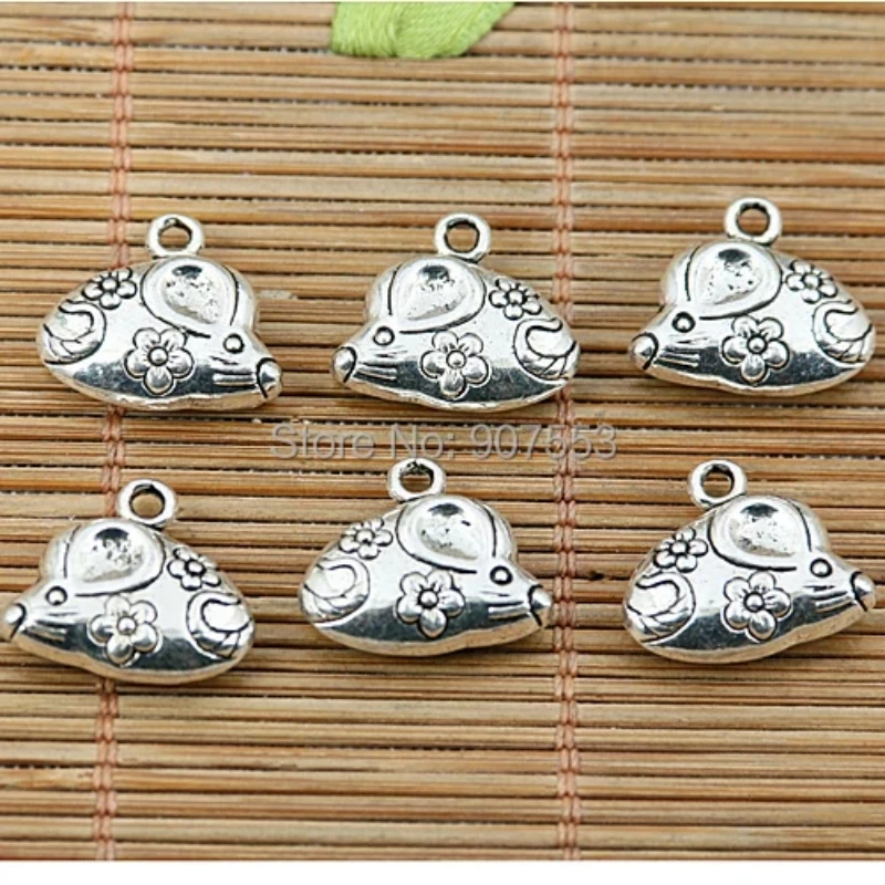 

10pcs 14*16mm Tibetan Silver Tone 2sided Mouse Rat Design Charms EF1949 Charms for Jewelry Making