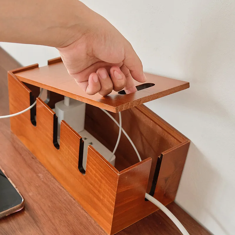 Router cable storage box Cable board socket Mobile phone charging arrangement storage box desktop power cable collection