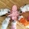6-Grid Petal Cat Bowl - Anti-Snatching for Multi-Cats, Special for Kittens/Nursing Cats/Strays, Durable Feline Feeding Supplies