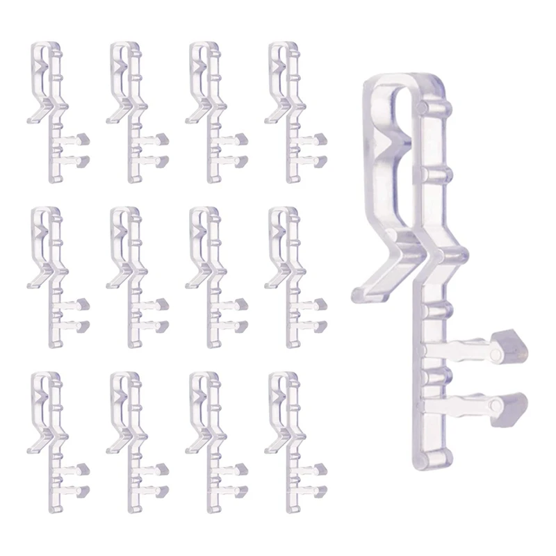 40Pcs Valance Clips 2.12 Inch Window Valance Clips Clear Plastic