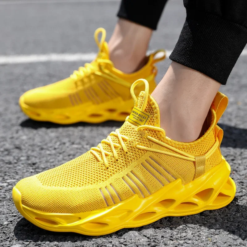 YRZL Sports Shoes Men Breathable Sneakers Comfortable Jogging Shoes for Men Non Slip Outdoor Walking Shoes Mesh Casual Sneakers 1