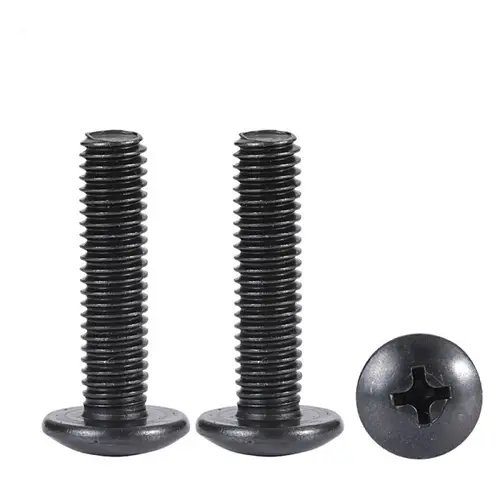 10Pcs/lot M2 M2.5 M3 M3.5 M4 M5 M6 TM Screws Phillips Truss Mushroom Head Screw Black Plated Electronic Carbon Steel Screws - Image 4