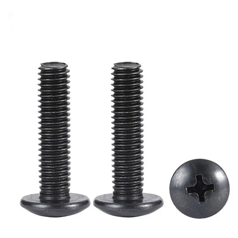 10Pcs/lot M2 M2.5 M3 M3.5 M4 M5 M6 TM Screws Phillips Truss Mushroom Head Screw Black Plated Electronic Carbon Steel Screws - Image 4