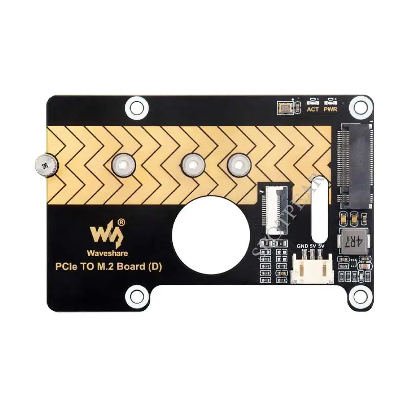 ����� ���� 5 PCIe to M.2 NVMe SSD ����� ����, (D) HAT Pi5-2280-2242-2230, PI5 ��