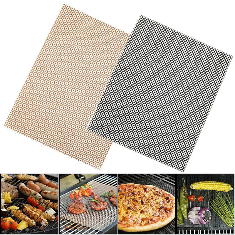 1 Pcs BBQ Grill Pad Mat Non stick Mesh Net Barbecue Grilling Baking Mat