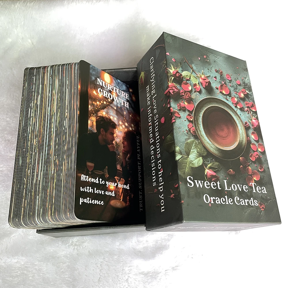 

Сладкий Чай, карты с изображением чаепития, 12x7 см, 78 карт, пророчество, колода Таро, ключевые слова в коробке, 400 г/м2, бумага, английский Таро, гадания