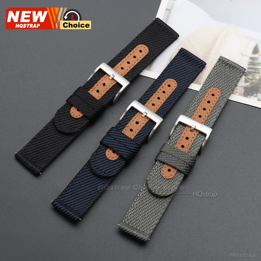 Quick Release Nylon Woven Universal Watch Strap - Men's & Women's Replacement Watchband