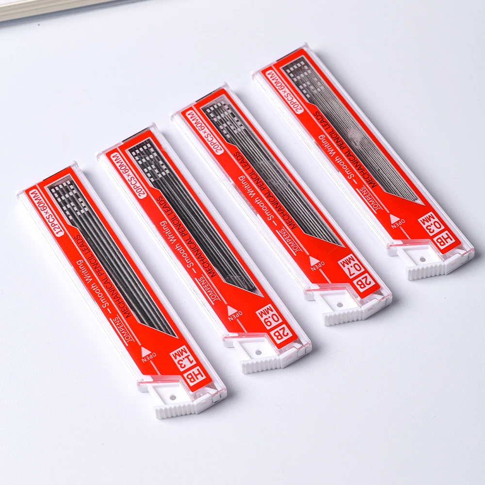 0.5/0.7/0.9mm Lead Core 2B Black Mechanical Pencil Lead Smooth Writing Painting Sketching Writing Accessories Office Stationery 2
