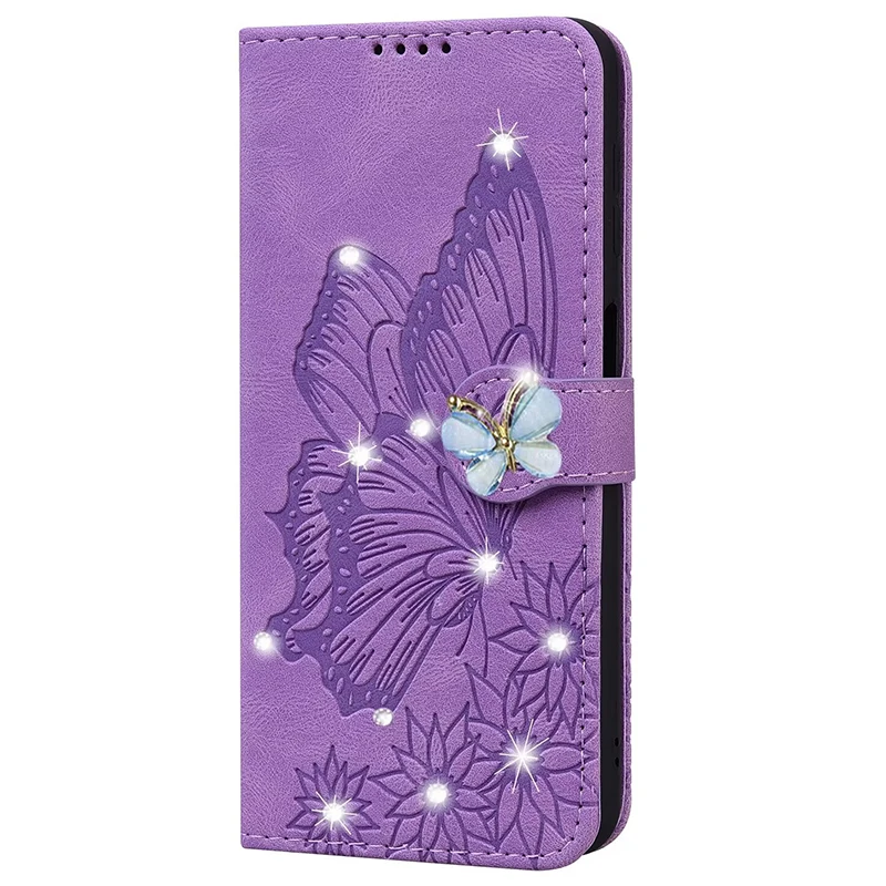 Sparkling Glitter Leather Wallet Phone Case