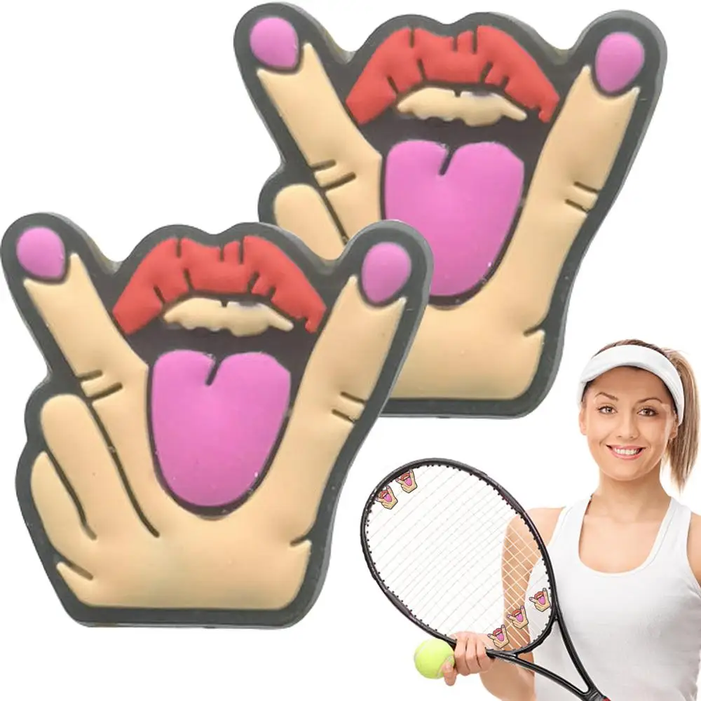 Description Picture 2 of itemTennis Dampener 2PCS Cute Tennis Shock Absorber Soft Silicone Tennis Vibrastop Dampener Tennis Racket Accessories Make A Big Hit