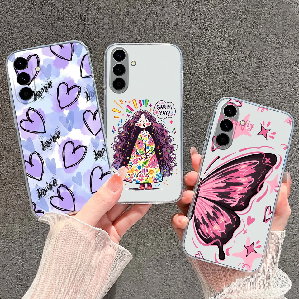 Pink Star Dinosaur Creative Silicone Clear Phone Case - Durable Bumper Housing Design