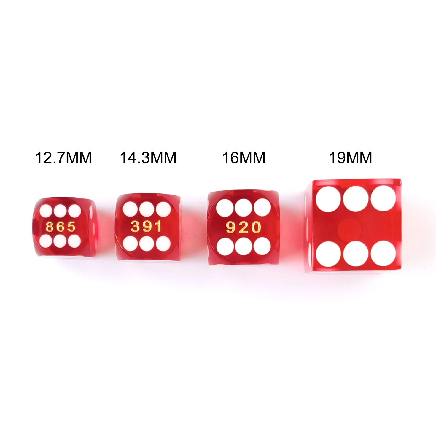 Bescon Dice Professional Small Precision Dice 12.7mm (1/2 inch)  with Random Serial Number, Mini Precision Cut Dice 12.7MM 6