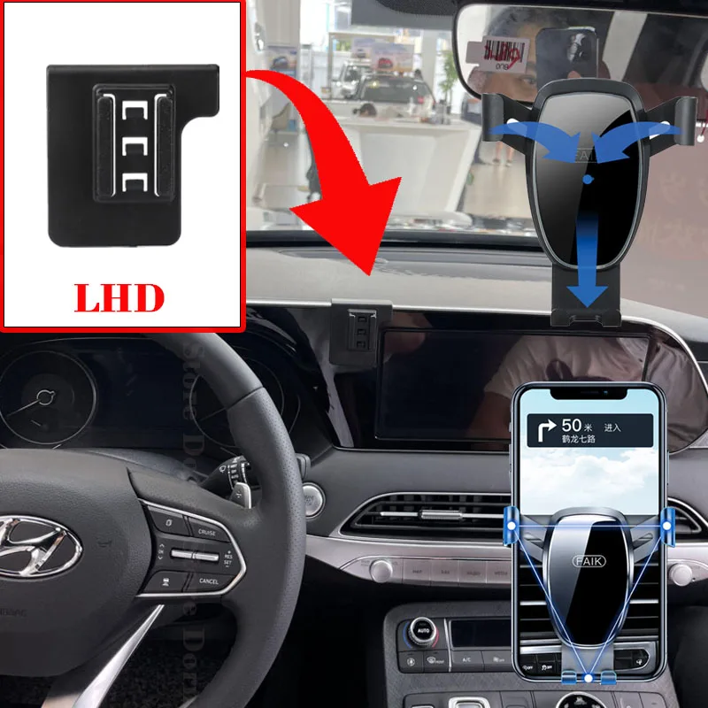 Car Mobile Phone Holder for Hyundai Palisade LX2 ~ Air Vent Cellphone Bracket Auto Smartphone Stand Gravity Accessories