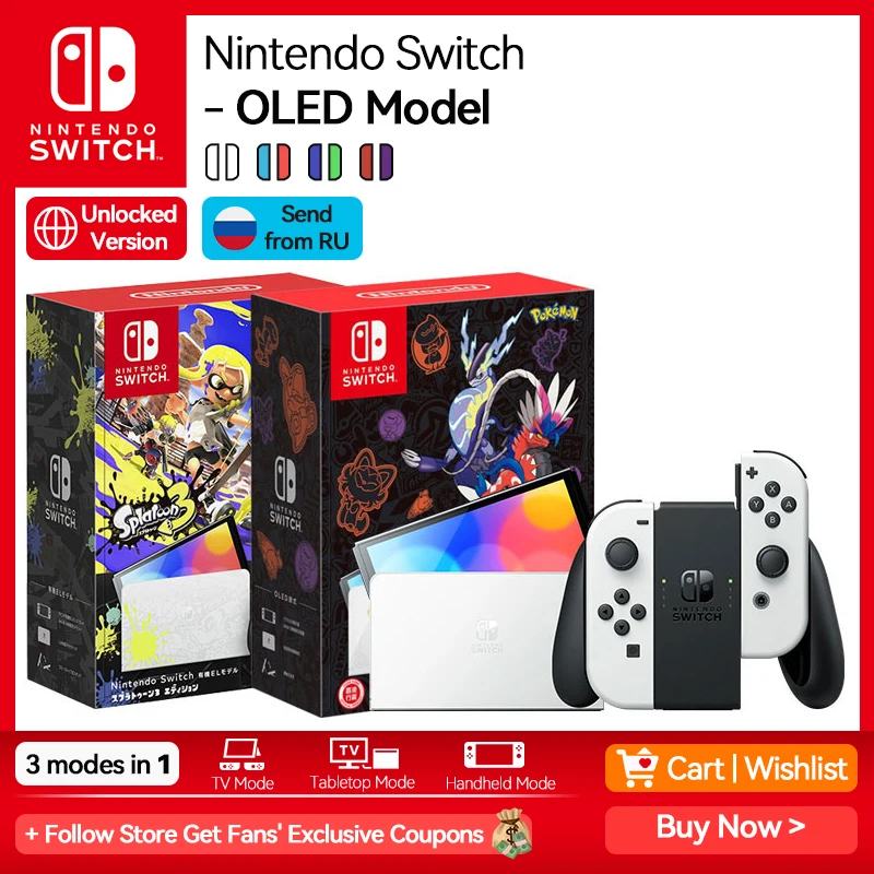 Nintendo Switch Oled Model White Set 7 Inch Colorful Screen Joy‑con Handle  Enhanced Audio Adjustable Console Stable Tv Mode - Handheld Game Players -  AliExpress