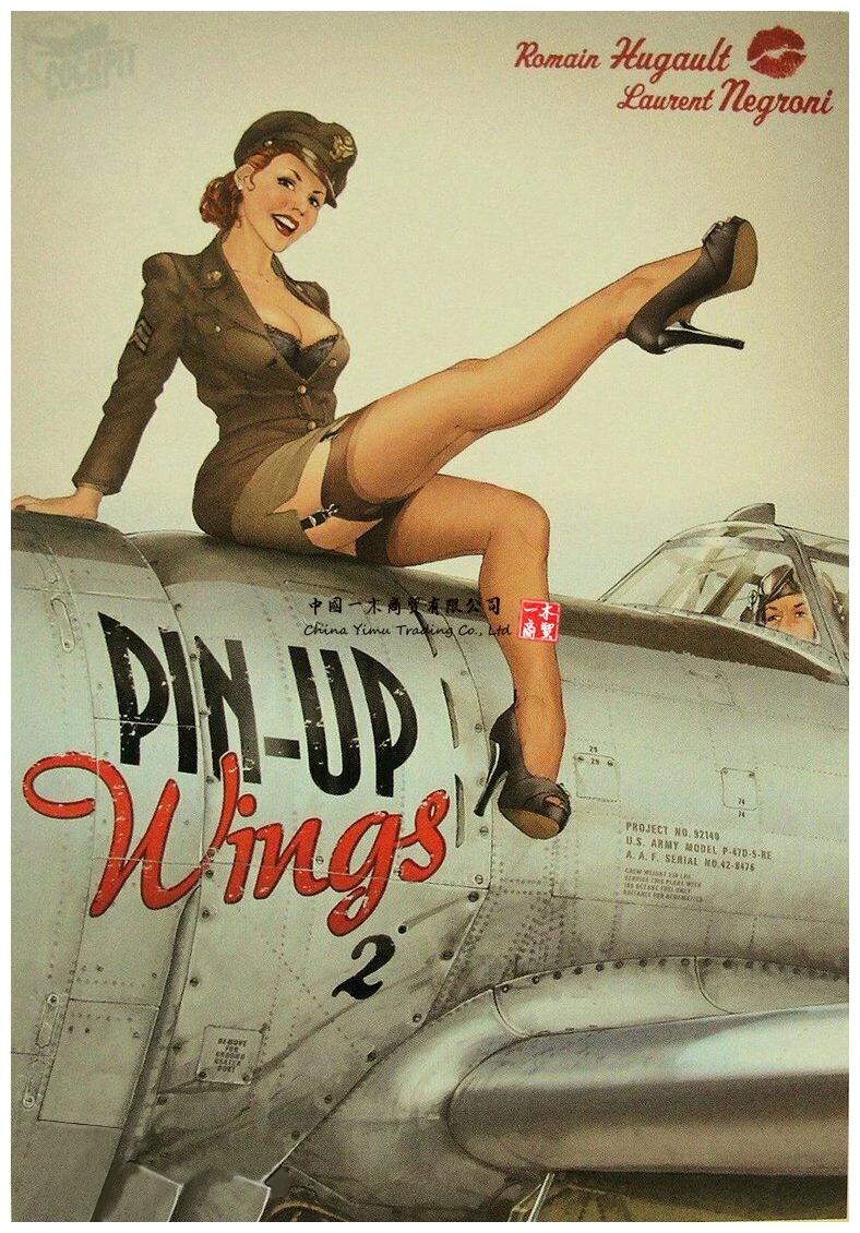 Bomb Aviation Nice Girl Woman Risqe Vintage Retro War Photo Ww2 Albert Varas Vintage Print Poster Wall Art Deco Sticker