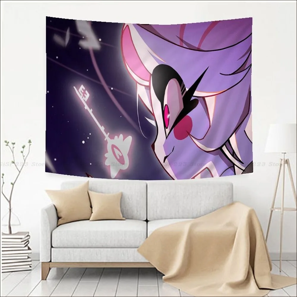 H-Hazbin H-HotelS Tapestry Hanging Bohemian Tapestry Bohemian Wall Tapestries Mandala Cheap Hippie Wall Hanging