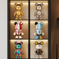 Bear Ceramic Bank Sculpture Animal Money Box Statue for Home Office Decor With Coin Slot Novelty Football Enthusiasts Gift 3