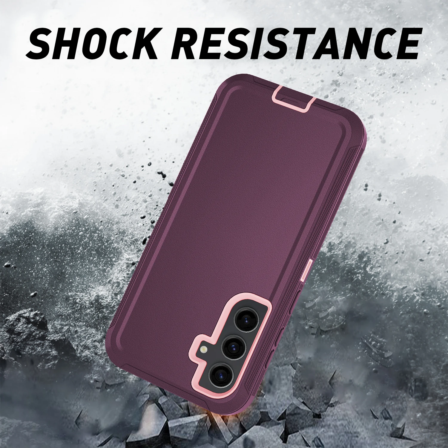 Armor Defender Shockproof Phone Case with Hard PC+TPU Stand Cover