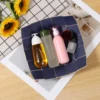 2 Pcs Valet Tray PU Leather Key Bowl Reversible Phone  Wallet Coin Desktop Storage Tray Organizer Square Weave Nightstand 3