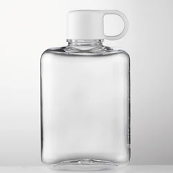 Creative Flat Water Bottle - 360ml Reusable BPA - Free Portable Sports Drink Bottle - 360ml (WHITE)