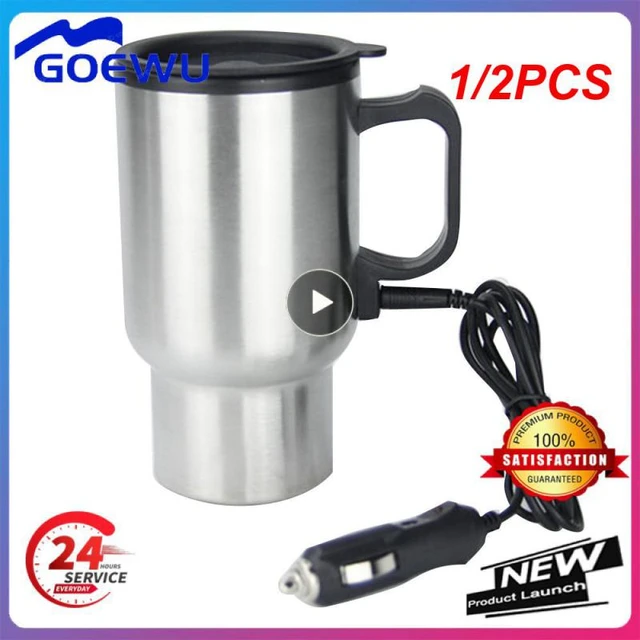 Heating Car Cup Keep Milk Warm Car Heating Travel Cup Car Electric Kettle  Stainless Steel Mug Travel Coffee Mug with Handle - AliExpress