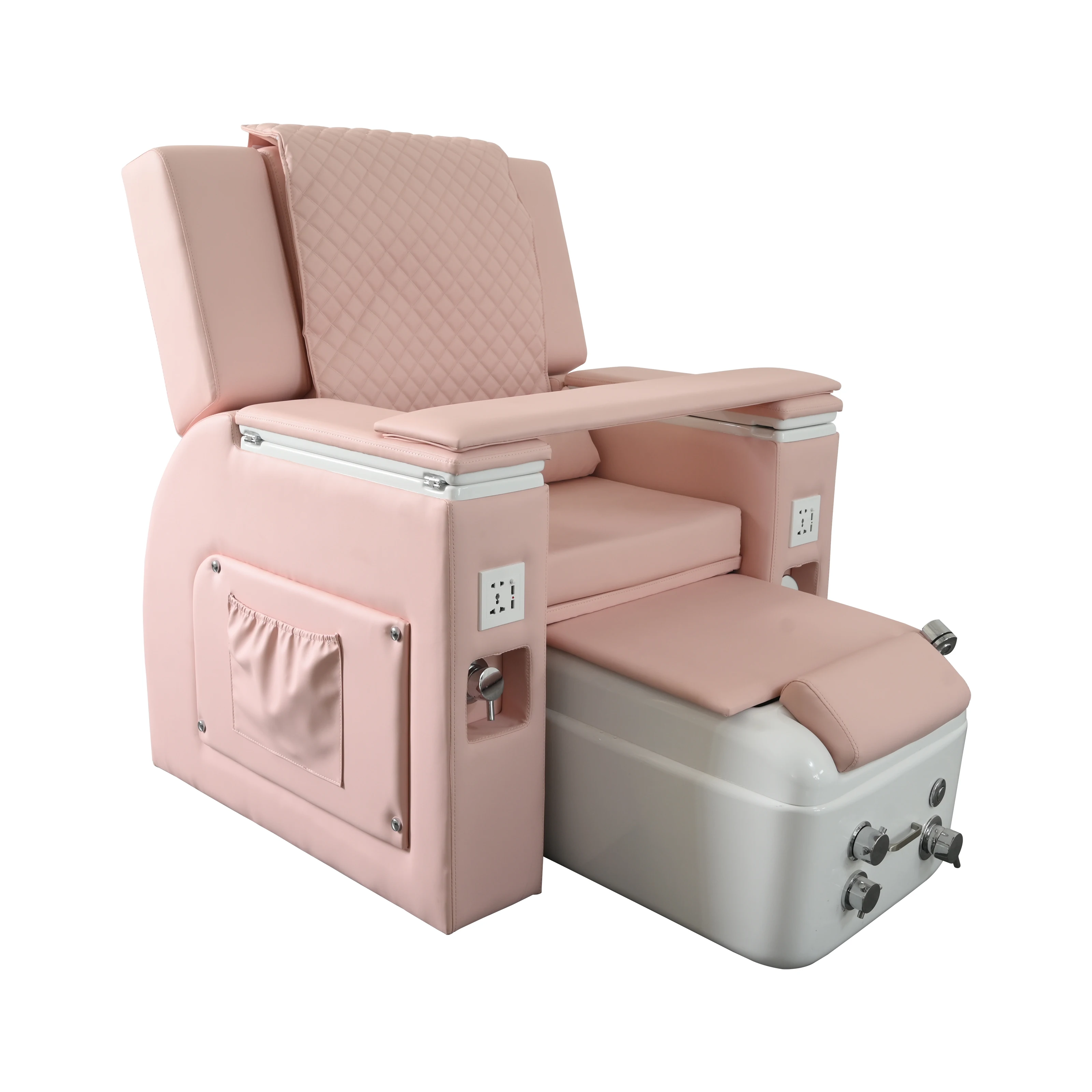 Hot Sale Pink Spa Chair Pedicure 2023 Remote Control Manicure Chair Nail Care Spa Plumbless Pedicure Chair