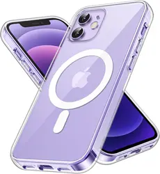 Sleek Transparent Magnetic Phone Case with Wireless Charging and MagSafe Compatibility (For iPhone 12 mini)