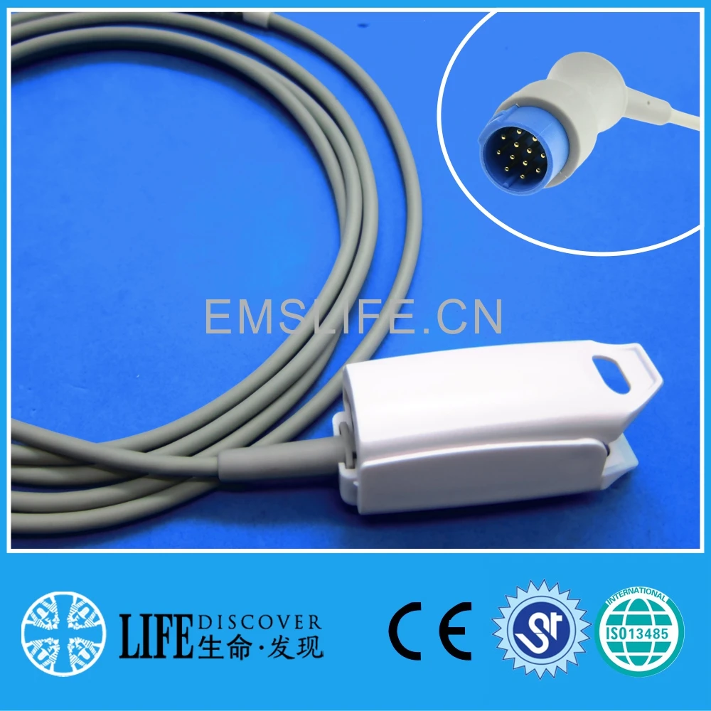 

Reusable adult AWT finger clip spo2 sensor for biolight M-series