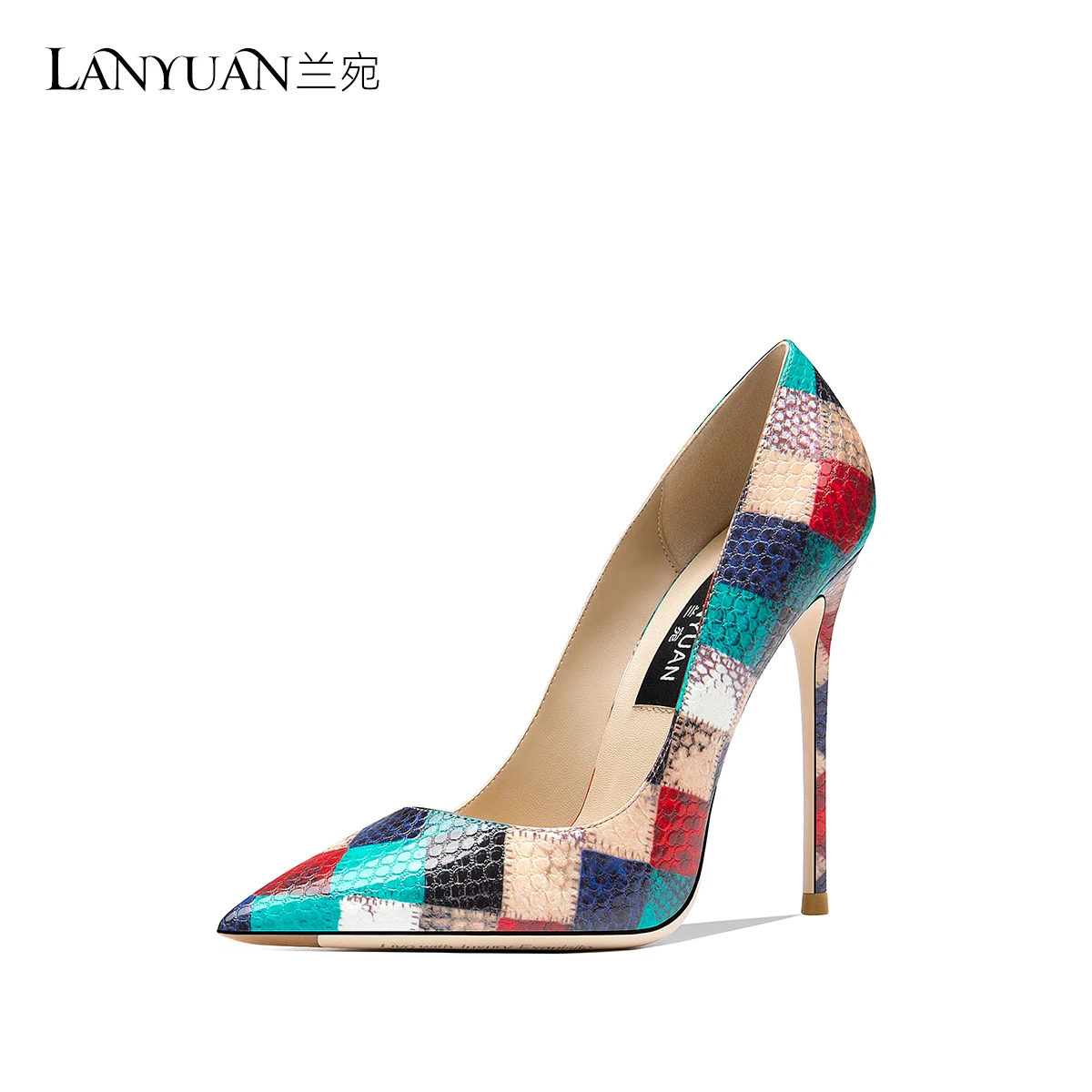 Snake Checkered High Heels Sexy Women Spring Pumps Top Quality Ladies Casual Daily Party Luxery Shoes Women Summer Autumn