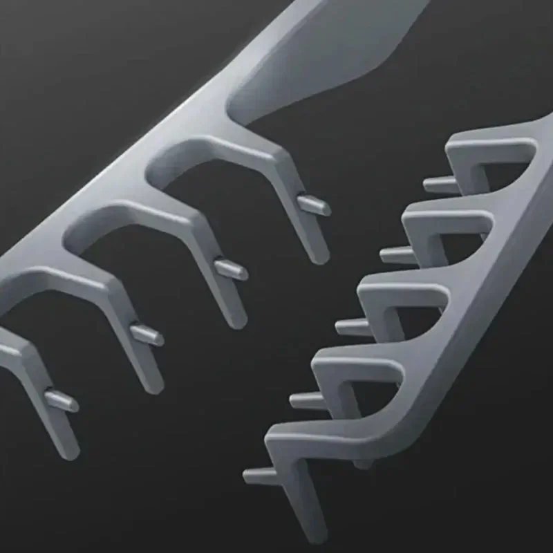 Pettine volumizzante a denti larghi per lo styling dei capelli, strumento per arricciare e creare texture soffice per uomo, ideale per tutti i tipi di capelli, strumenti per acconciature - immagine 4
