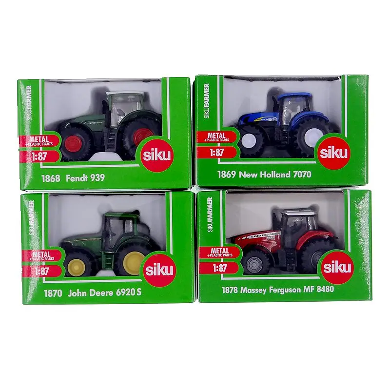 

1/87 Scale Classic Agricultural Vehicle Transport Vehicle Tractor Alloy Simulation Die Casting Model Static Decoration Fans Gift
